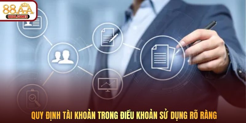Quy định tài khoản trong điều khoản sử dụng rõ ràng